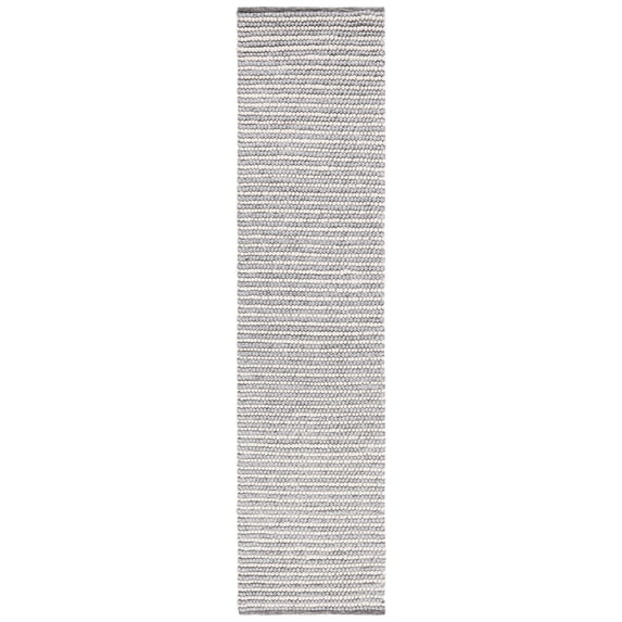 SAFAVIEH Martha Stewart Natura Striped Runner Rug, Ivory/Grey, 2'3" x 9'