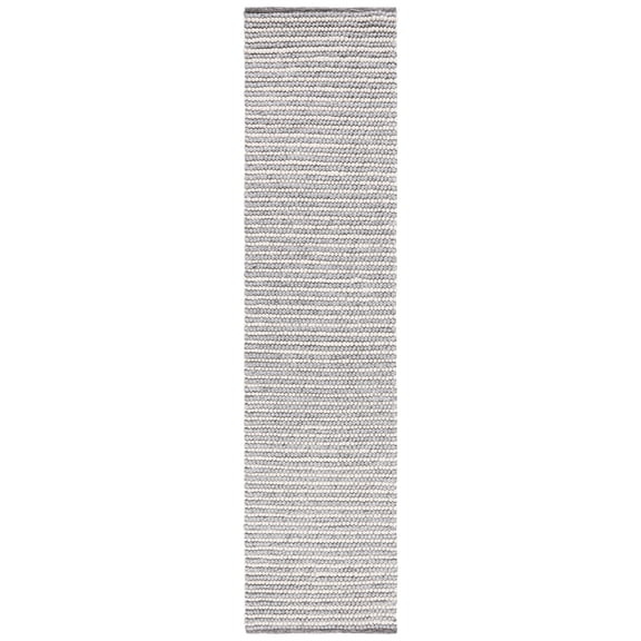 SAFAVIEH Martha Stewart Natura Striped Runner Rug, Ivory/Grey, 2'3" x 9'