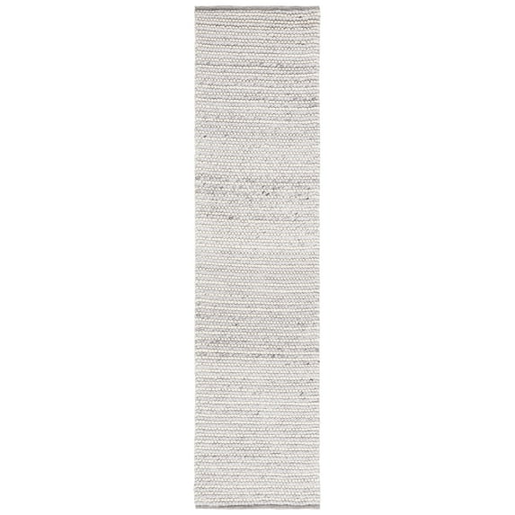 SAFAVIEH Martha Stewart Natura Striped Runner Rug, Ivory/Light Grey, 2'3" x 9'