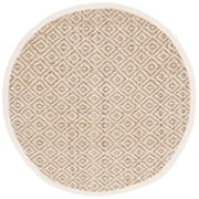 SAFAVIEH Martha Stewart Natural Fiber Diamond Area Rug, Ivory/Natural, 6' x 6' Round