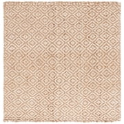 SAFAVIEH Martha Stewart Natural Fiber Diamond Area Rug, Ivory/Natural, 6' x 6' Square