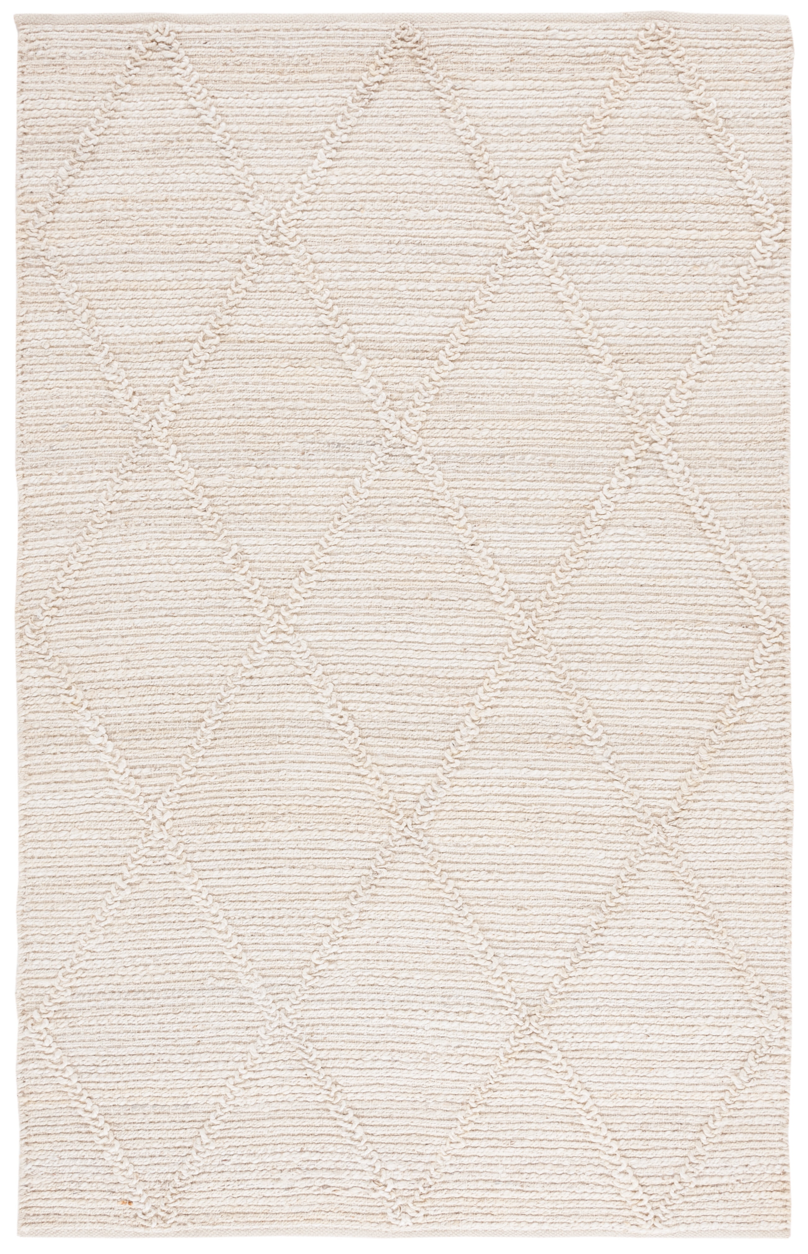 Natural Wool Diamond Tufted 5' x 8' Area Rug
