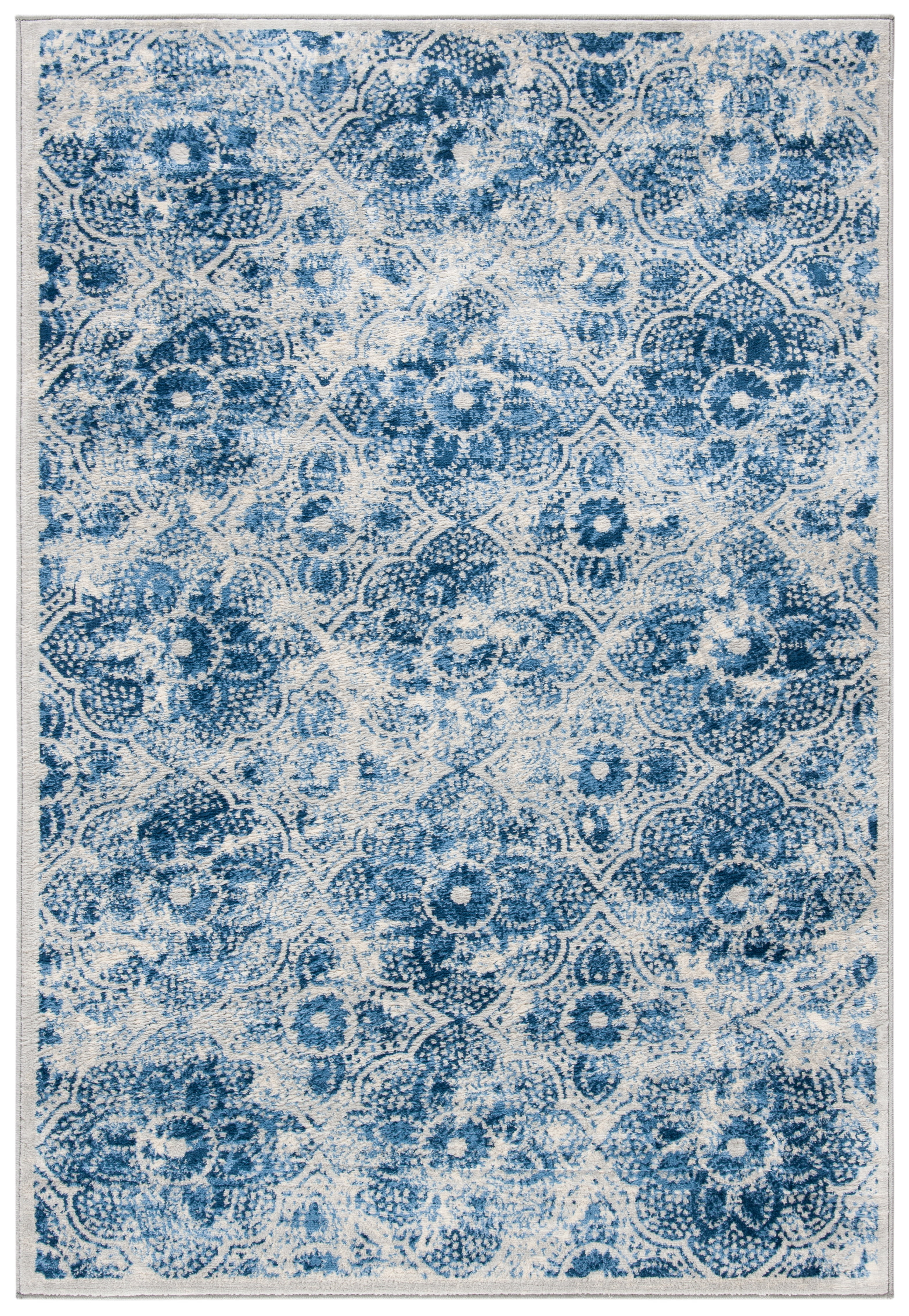 SAFAVIEH Martha Stewart Nazca Floral Area Rug, Cream/Blue, 4' x 6'