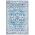thumbnail image 1 of SAFAVIEH Martha Stewart Norbert Medallion Machine Washable Area Rug, Grey/Turquoise, 4' x 6', 1 of 11