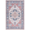 thumbnail image 1 of SAFAVIEH Martha Stewart Norbert Medallion Machine Washable Area Rug, Rust/Blue, 5' x 7', 1 of 11