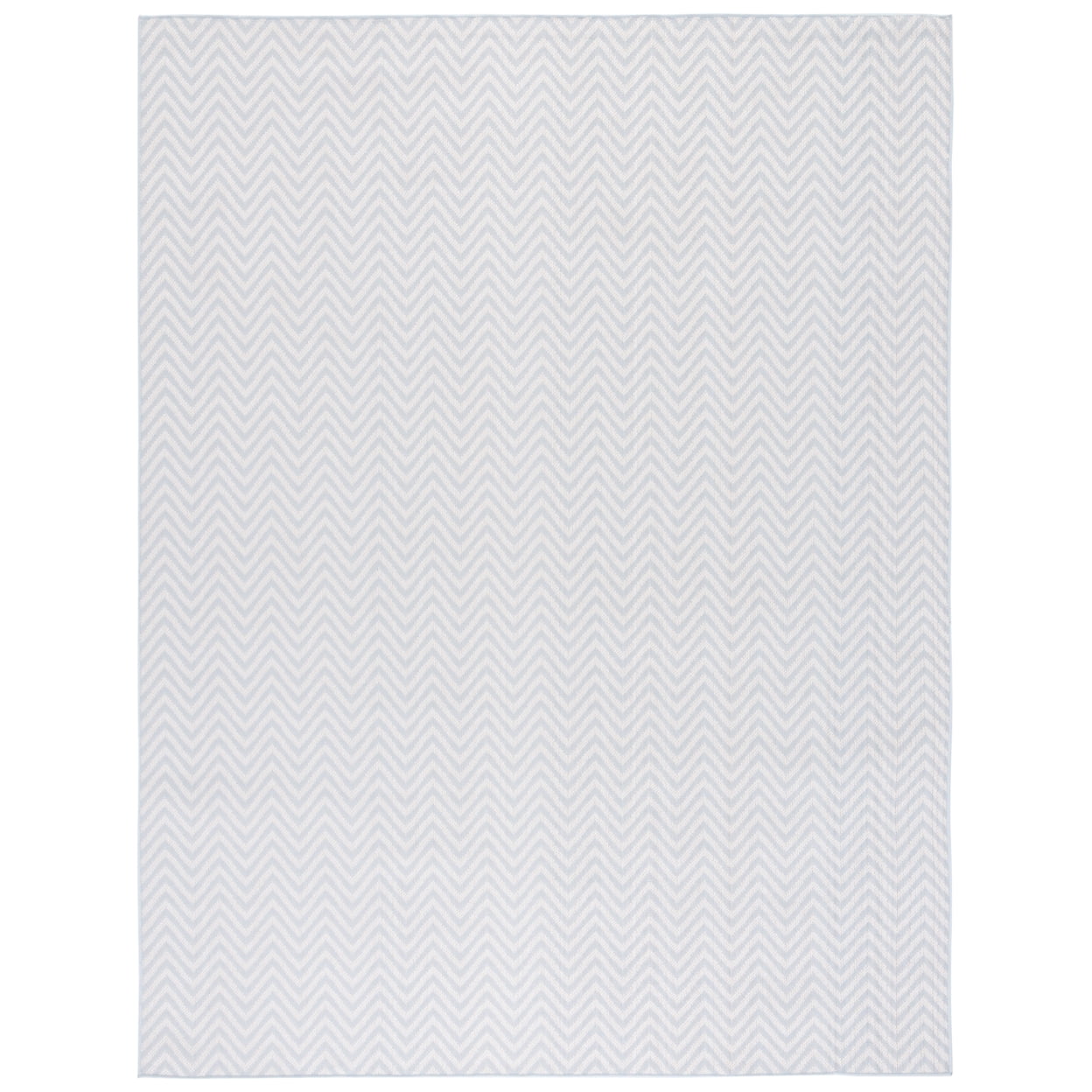 Gray Chevron Flatweave Washable 9' x 12' Synthetic Rug