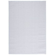SAFAVIEH Martha Stewart Elana Chevron Machine Washable Indoor/Outdoor Area Rug, Grey/Cream, 5'5" x 7'7"