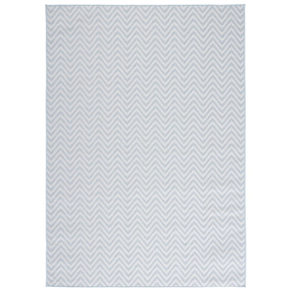 SAFAVIEH Martha Stewart Elana Chevron Machine Washable Indoor/Outdoor Area Rug, Grey/Cream, 5'5" x 7'7"