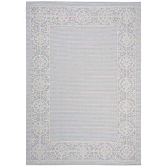 SAFAVIEH Martha Stewart Outdoor MSRO338J Aqua/ Cream Rug