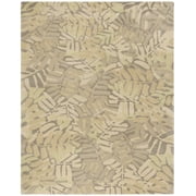 SAFAVIEH Martha Stewart Palm Leaf Abstract Wool Area Rug, Oolong Tea, 9' x 12'