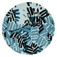 thumbnail image 1 of SAFAVIEH Martha Stewart Palm Leaf Abstract Wool Area Rug, Wrought/Iron, 4' x 6', 1 of 7