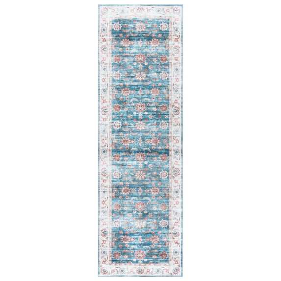 SAFAVIEH Martha Stewart Petrina Floral Machine Washable Runner Rug, Green/Beige, 2'6" x 8'