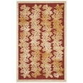 thumbnail image 1 of SAFAVIEH Martha Stewart Plume Stripe Floral Area Rug, Red, 2'7" x 4', 1 of 8