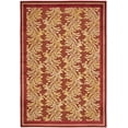 thumbnail image 1 of SAFAVIEH Martha Stewart Plume Stripe Floral Area Rug, Red, 5'3" x 7'6", 1 of 3