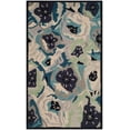 thumbnail image 1 of SAFAVIEH Martha Stewart Poppy Floral Wool Area Rug, Blue, 3' x 5', 1 of 5