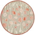 thumbnail image 1 of SAFAVIEH Martha Stewart Poppy Glossary Floral Area Rug, Cayenne Red, 6' x 6' Round, 1 of 6