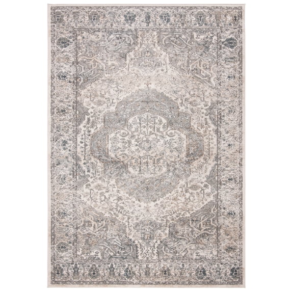 SAFAVIEH Martha Stewart Rancher Oregon Area Rug, Ivory/Grey, 6'7" x 9'