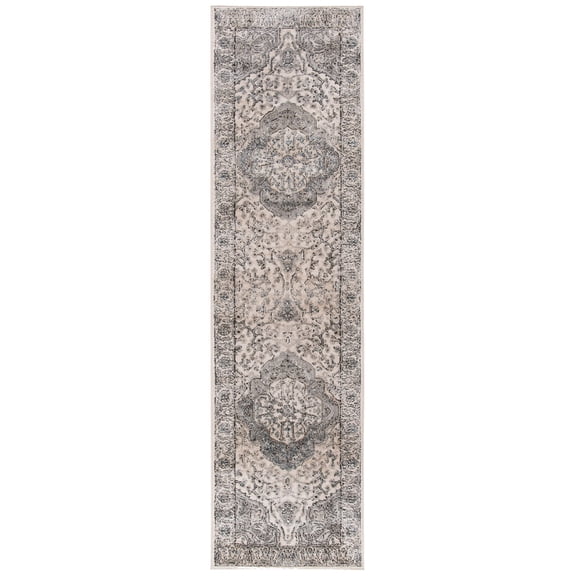 SAFAVIEH Martha Stewart Rancher Oregon Runner Rug, Ivory/Grey, 2'2" x 8'