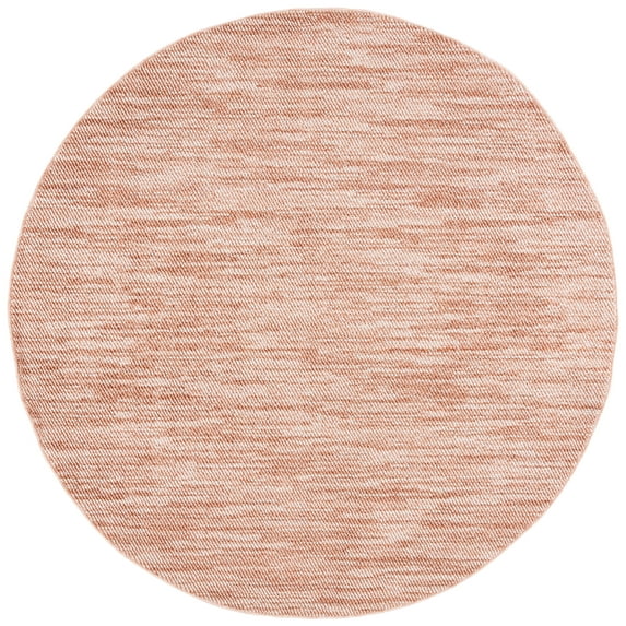 SAFAVIEH Martha Stewart Rebeca Solid Area Rug, Rust, 6'7" x 6'7" Round