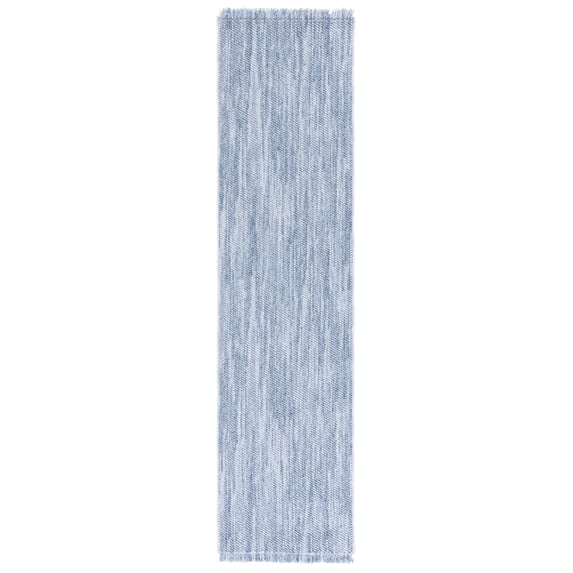 SAFAVIEH Martha Stewart Rebeca Solid Runner Rug, Blue, 2' x 8'