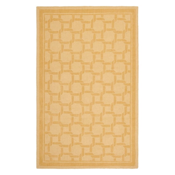 SAFAVIEH Martha Stewart Resort Weave Geometric Wool Area Rug, Dried Chamomile, 9' x 12'