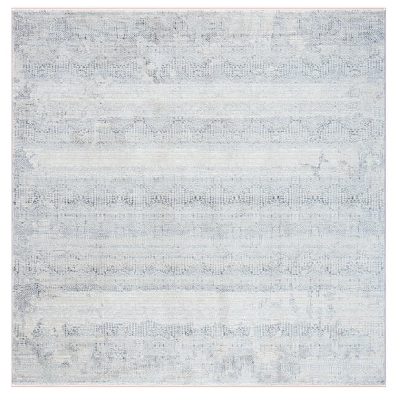SAFAVIEH Martha Stewart Sabrina Nikola Aztec Area Rug, Light Grey/Beige, 6'7" x 6'7" Square