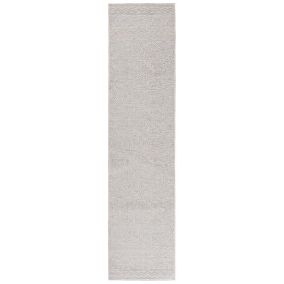 SAFAVIEH Martha Stewart Sabrina Hiren Medallion Runner Rug, Ivory/Light Grey, 2'6" x 10'