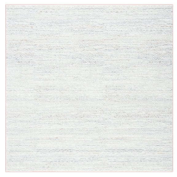 SAFAVIEH Martha Stewart Sabrina Hiren Medallion Area Rug, Ivory/Beige, 6'7" x 6'7" Square