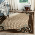 thumbnail image 1 of SAFAVIEH Martha Stewart Scrollwork Polk Dots Area Rug, Brown, 4' x 5'7", 1 of 6