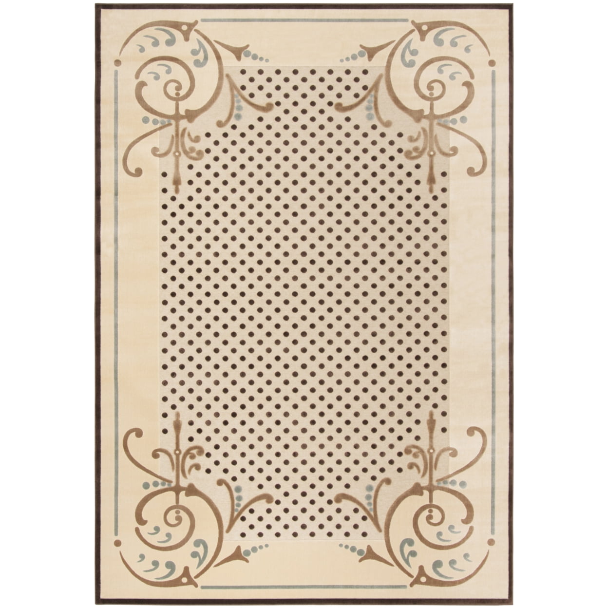 Handmade Tufted Reversible Brown Spot Viscose Rug - 95"x8"