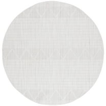 SAFAVIEH Martha Stewart Serenity Austin Bordered Area Rug, Ivory, 6'7" x 6'7" Round