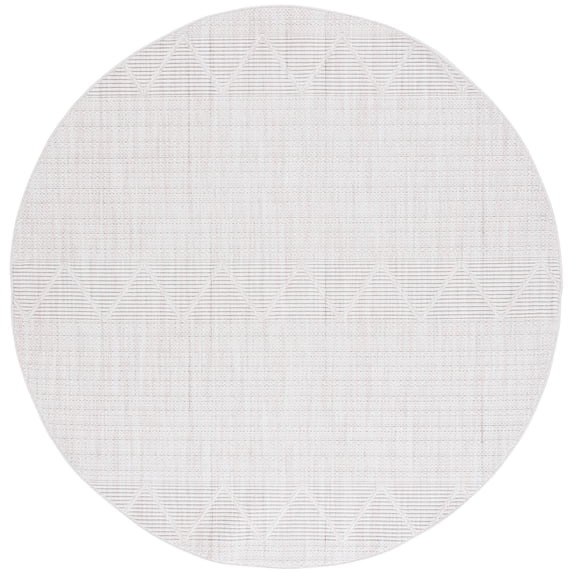 SAFAVIEH Martha Stewart Serenity Austin Bordered Area Rug, Ivory, 6'7" x 6'7" Round