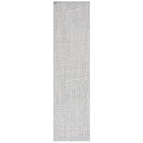 SAFAVIEH Martha Stewart Serenity Geometric Runner Rug, Grey/Ivory, 2'2" x 8'