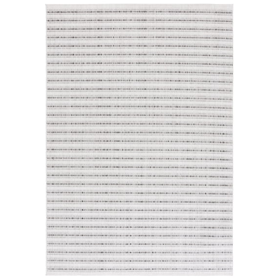 SAFAVIEH Martha Stewart Serenity Idella Striped Area Rug, Ivory/Charcoal, 4' x 6'