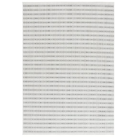 SAFAVIEH Martha Stewart Serenity Idella Striped Area Rug, Ivory/Charcoal, 8' x 10'