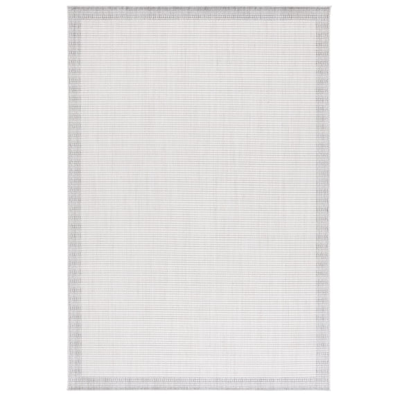 SAFAVIEH Martha Stewart Serenity Olgica Bordered Area Rug, Ivory/Grey, 4' x 6'