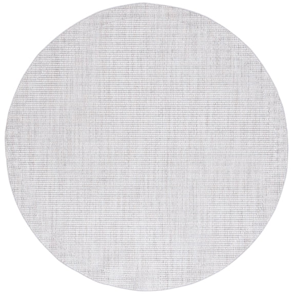 SAFAVIEH Martha Stewart Serenity Solid Area Rug, Grey/Ivory, 6'7" x 6'7" Round
