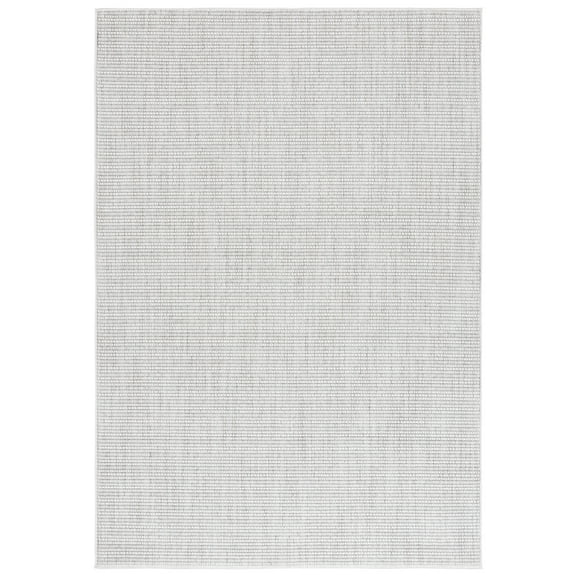 SAFAVIEH Martha Stewart Serenity Tobon Solid Area Rug, Grey/Ivory, 5'3" x 7'6"
