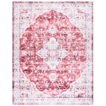 SAFAVIEH Martha Stewart Seth Medallion Machine Washable Area Rug, Rust/Gold, 8' x 10'