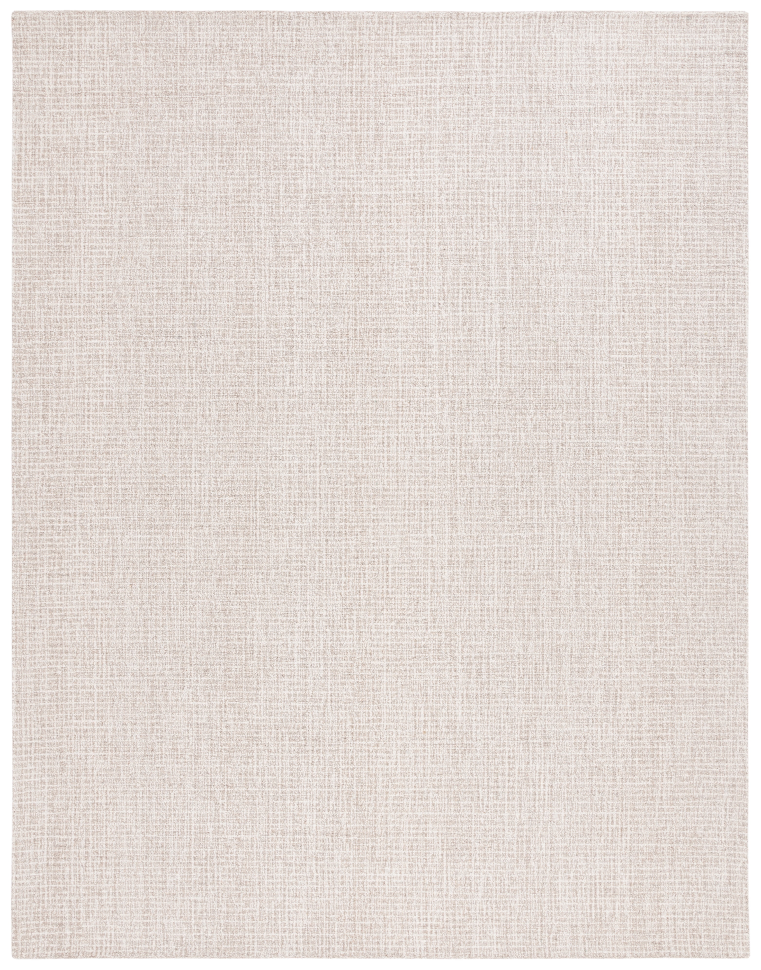 Ivory and Grey Hand-Tufted Wool and Synthetic Area Rug, 5' x 8'