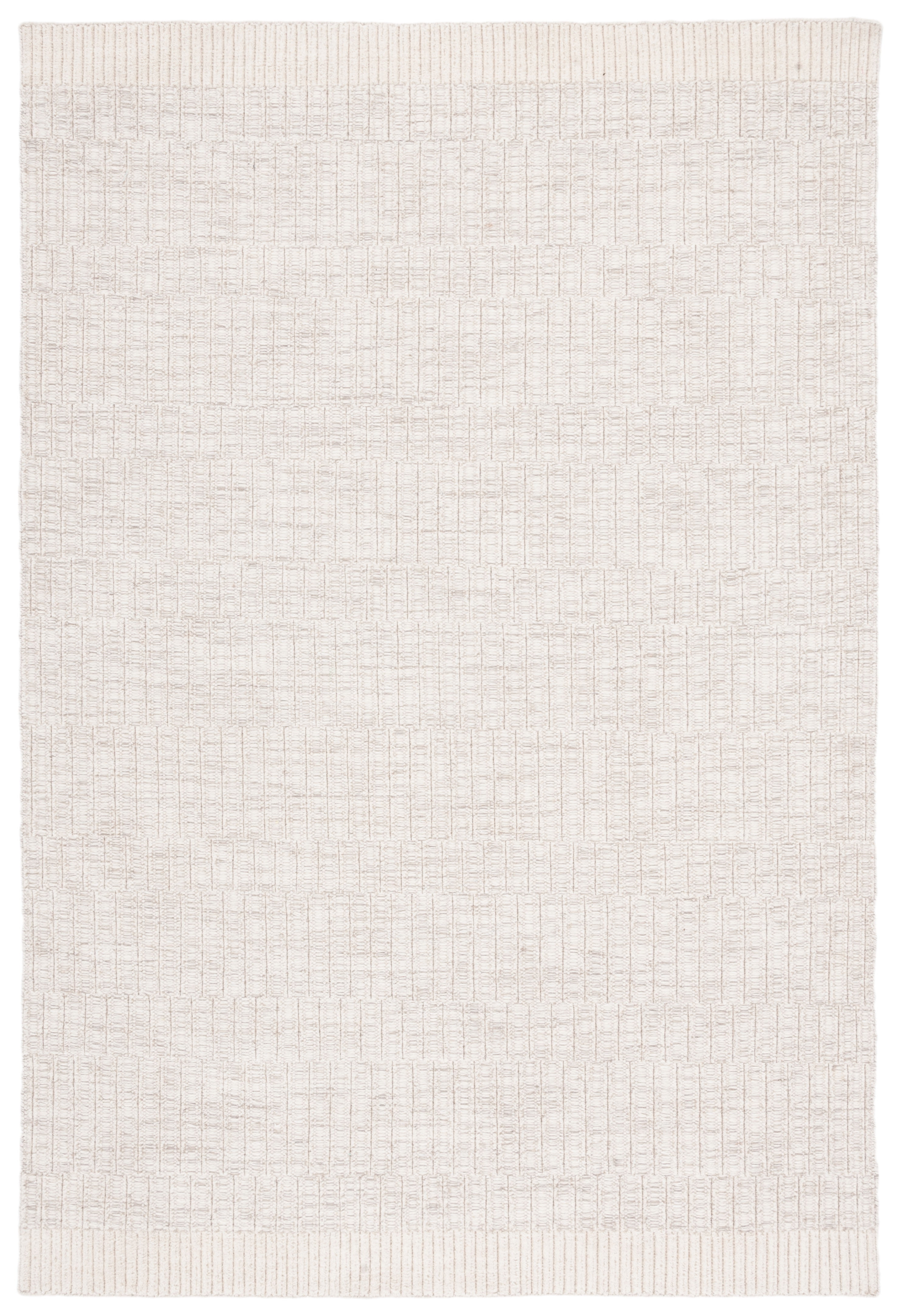 Ivory 8' x 10' Handmade Wool and Synthetic Tufted Rug