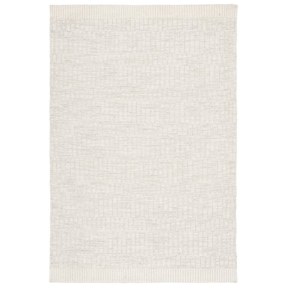 SAFAVIEH Martha Stewart Solid Area Rug, Ivory/Grey, 8' x 10'
