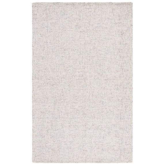 SAFAVIEH Martha Stewart Solid Area Rug, Light Grey/Ivory, 5' x 8'