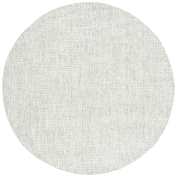 SAFAVIEH Martha Stewart Solid Area Rug, Light Grey/Ivory, 6' x 6' Round