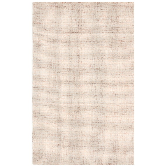 SAFAVIEH Martha Stewart Solid Area Rug, Rust/Ivory, 4' x 6'
