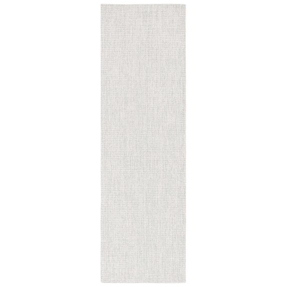 SAFAVIEH Martha Stewart Solid Runner Rug, Light Grey/Ivory, 2'3" x 8'