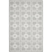 SAFAVIEH Martha Stewart Square Dance Geometric Area Rug, Cement Grey, 5' x 8'