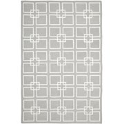 SAFAVIEH Martha Stewart Square Dance Geometric Area Rug, Cement Grey, 5' x 8'