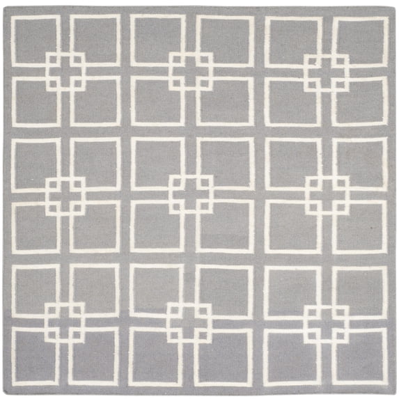 SAFAVIEH Martha Stewart Square Dance Geometric Area Rug, Cement Grey, 9' x 12'