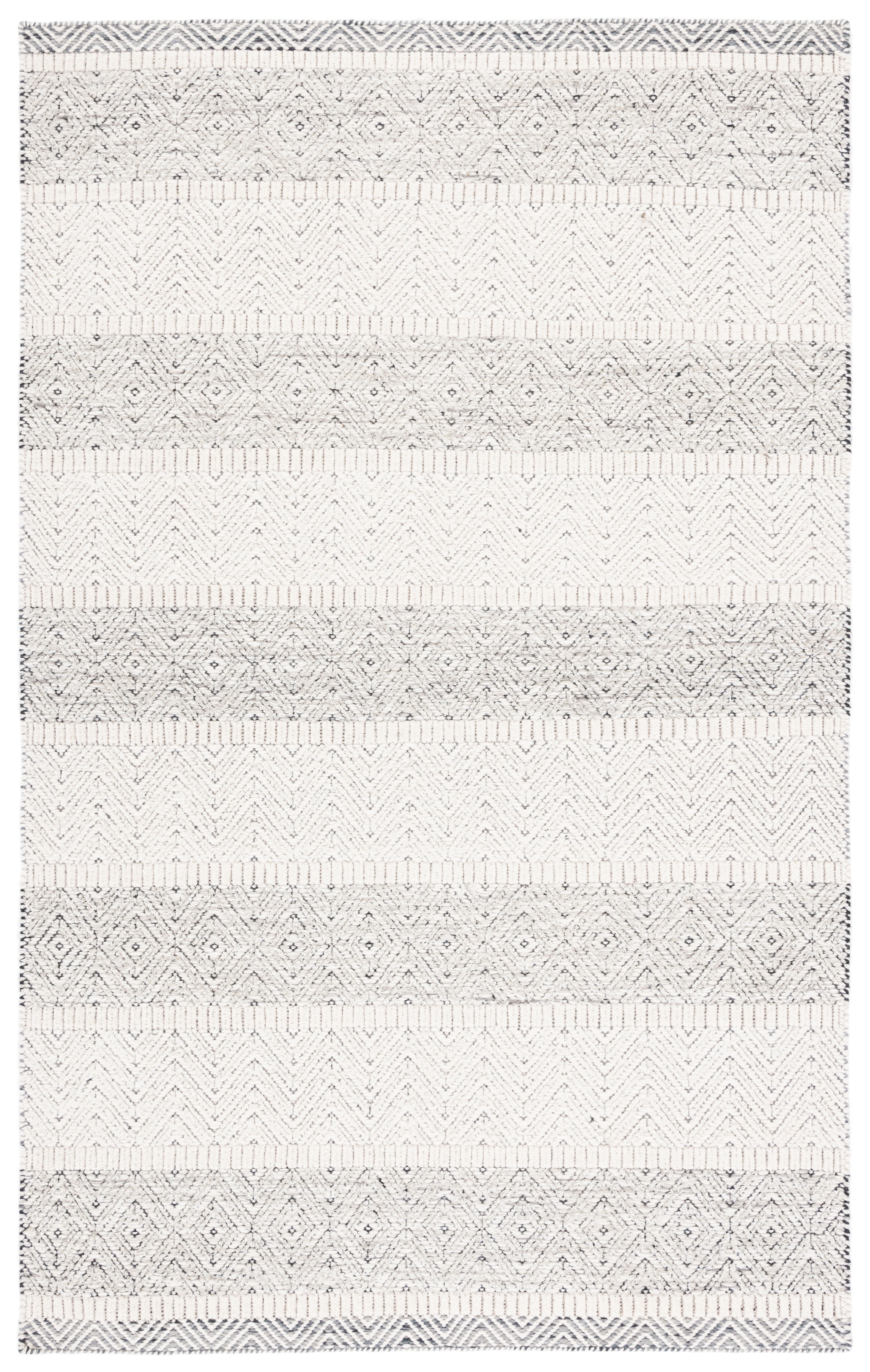 SAFAVIEH Martha Stewart Striped Area Rug, Ivory/Grey, 8' x 10'